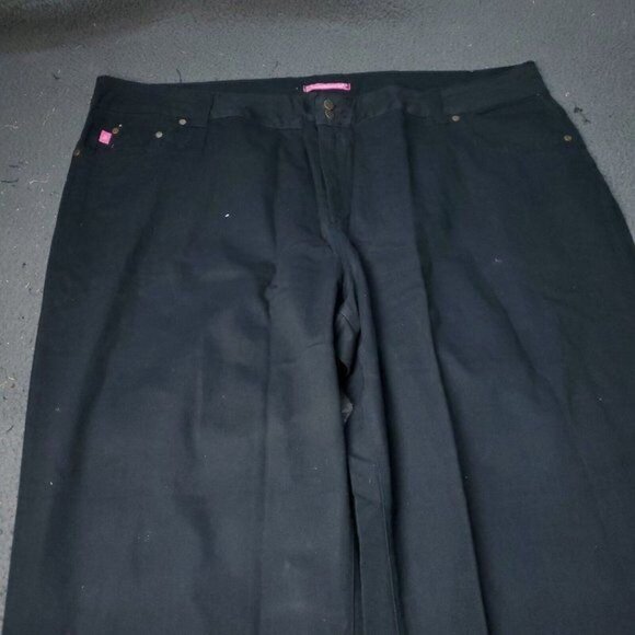 Woman Within Denim Jeans Womens Plus Size 28W 48x31 Natural Fit Black Cotton - Picture 5 of 8